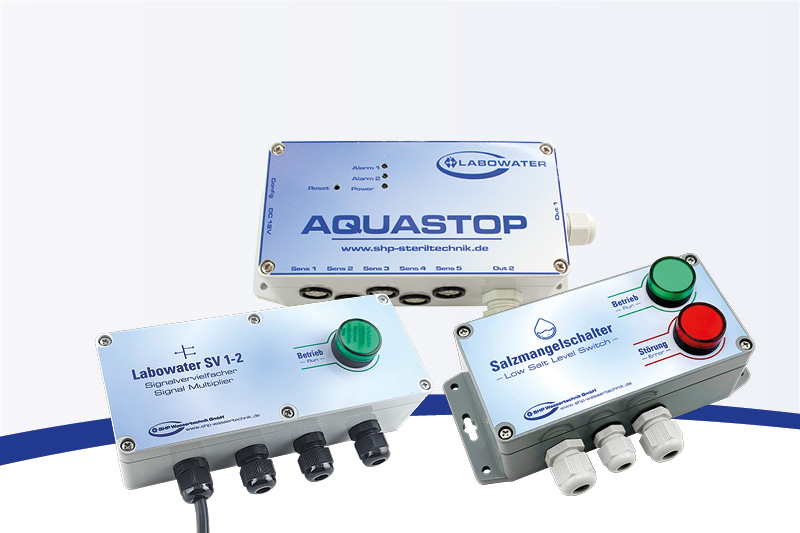 Aquastop | Signalvervielfacher | Salzmangelschalter  SHP Wassertechnik GmbH